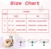 Pearl Cat Collar 2 Row Pearls for Cats Dogs Rhinestone Necklaces M Size Collar Accessories Diamond Pearls Necklace Jewelry for Small Dogs Puppy Bling