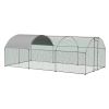 Large Chicken Coop Metal Chicken Run with Waterproof and Anti-UV Cover, Dome Shaped Walk-in Fence Cage Hen House for Outdoor and Yard Farm Use
