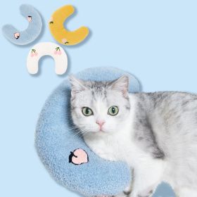 Cat Pillow, Small Pillow for Cat, Cat Blankets for Indoor, Pet Toy, Small Banana Donut Bed for Pets, Little Pillow for Cats No Heating Pad (Color: Blue)